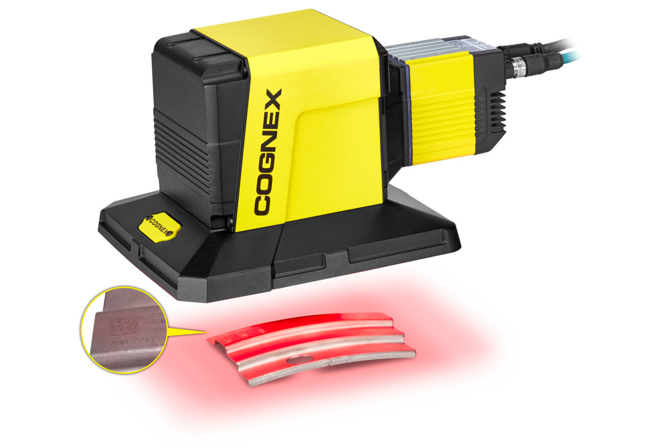 Cognex DataMan 讀取金屬零件上的 DPM 條碼,定位圖樣經常受損