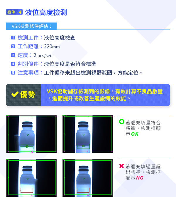 案例四：瓶蓋樣式、瓶身液位檢測