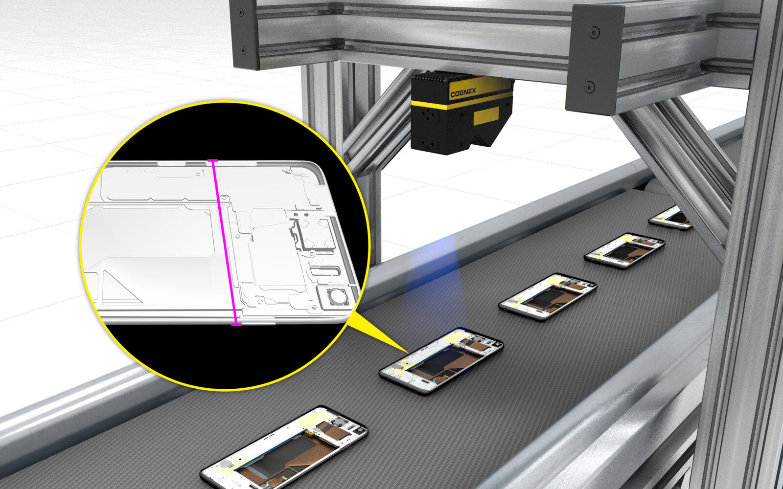 光電業 智慧手機 OLED 顯示模組 3D 量測 - Cognex In-Sight L68 案例