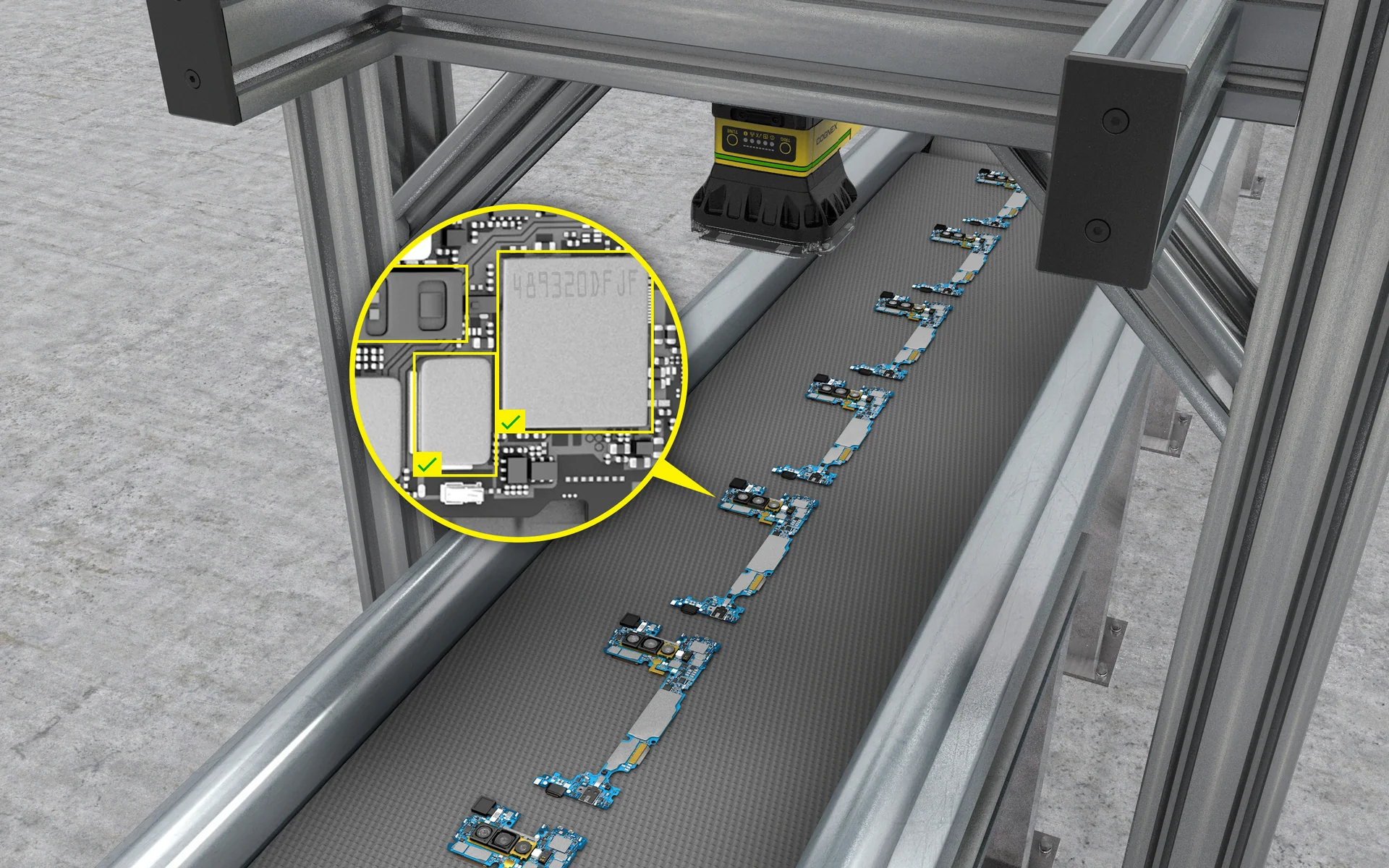 PCB 製造業 多板型混線 AI 換板自動切換 - Cognex In-Sight D900 嵌入式深度學習