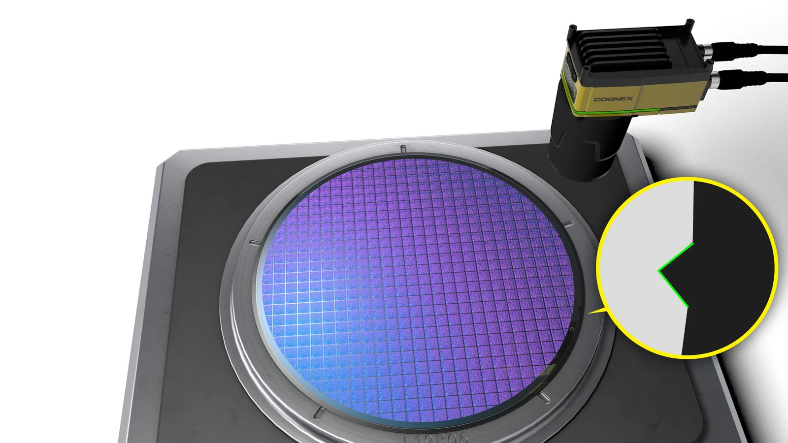 Cognex In-Sight 1740 晶圓 Notch 邊緣偵測與對位
