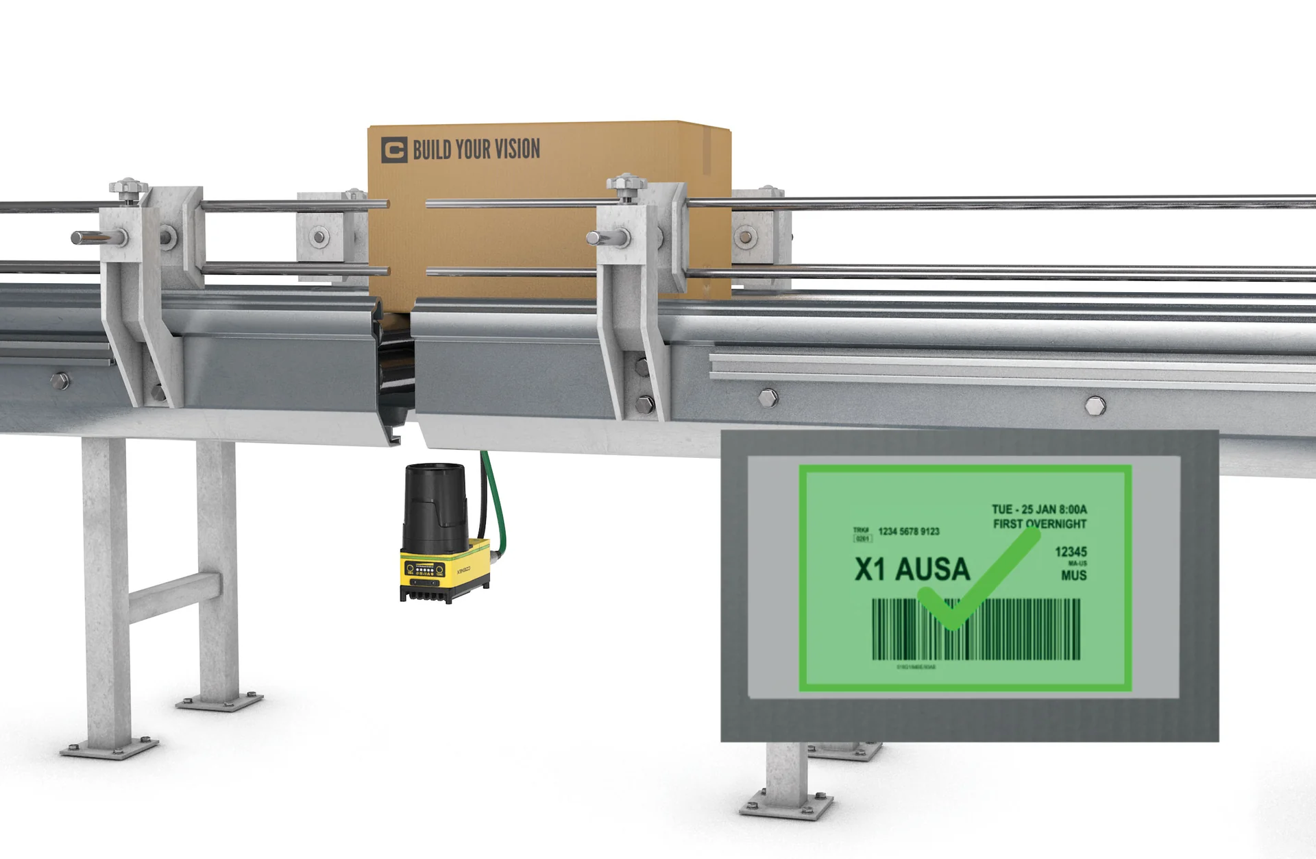 Cognex In-Sight 9902L 2K 線掃描智慧相機 應用於標籤 · in-line 連續讀取