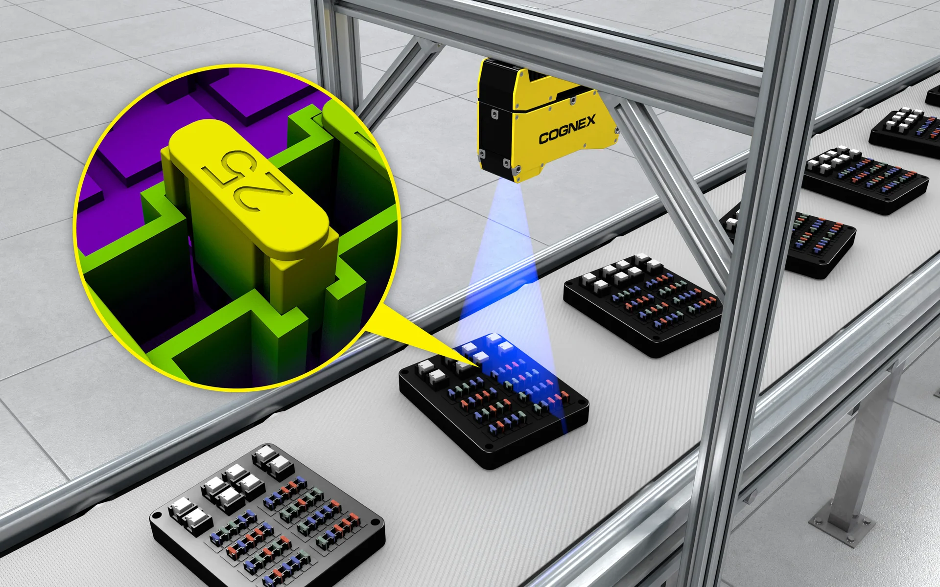 Cognex In-Sight L38 3D 雷射位移感測器（需配 VisionPro PC 軟體） 應用於電子