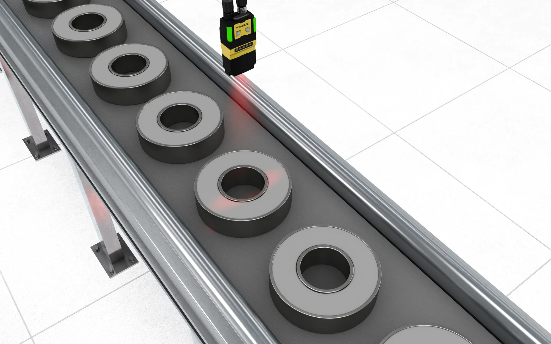 Cognex In-Sight SnAPP 一鍵設定 AI 影像感測器 應用於機械 · 滾珠軸承