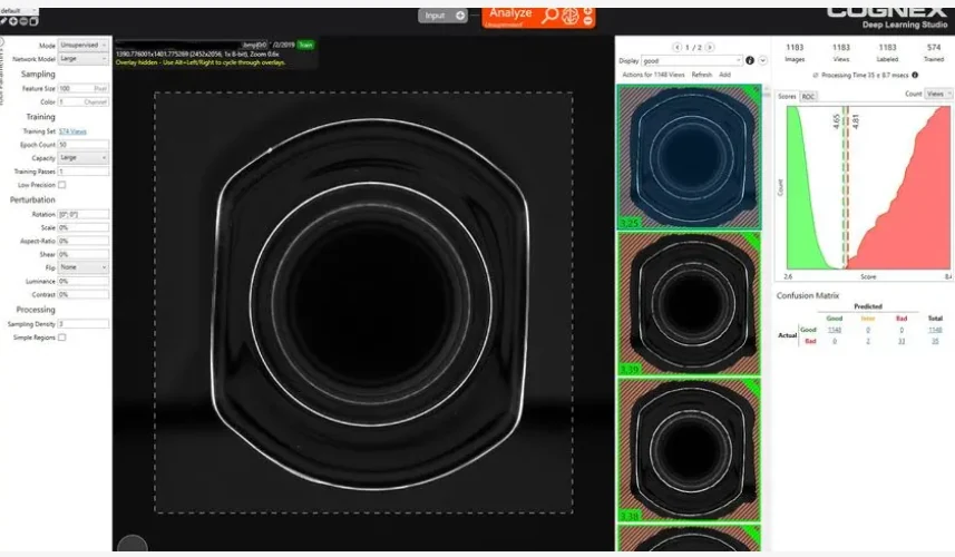 Cognex VisionPro Deep Learning（含 Deep Learning Studio 開發工具） 應用於外觀瑕疵 · Analyze