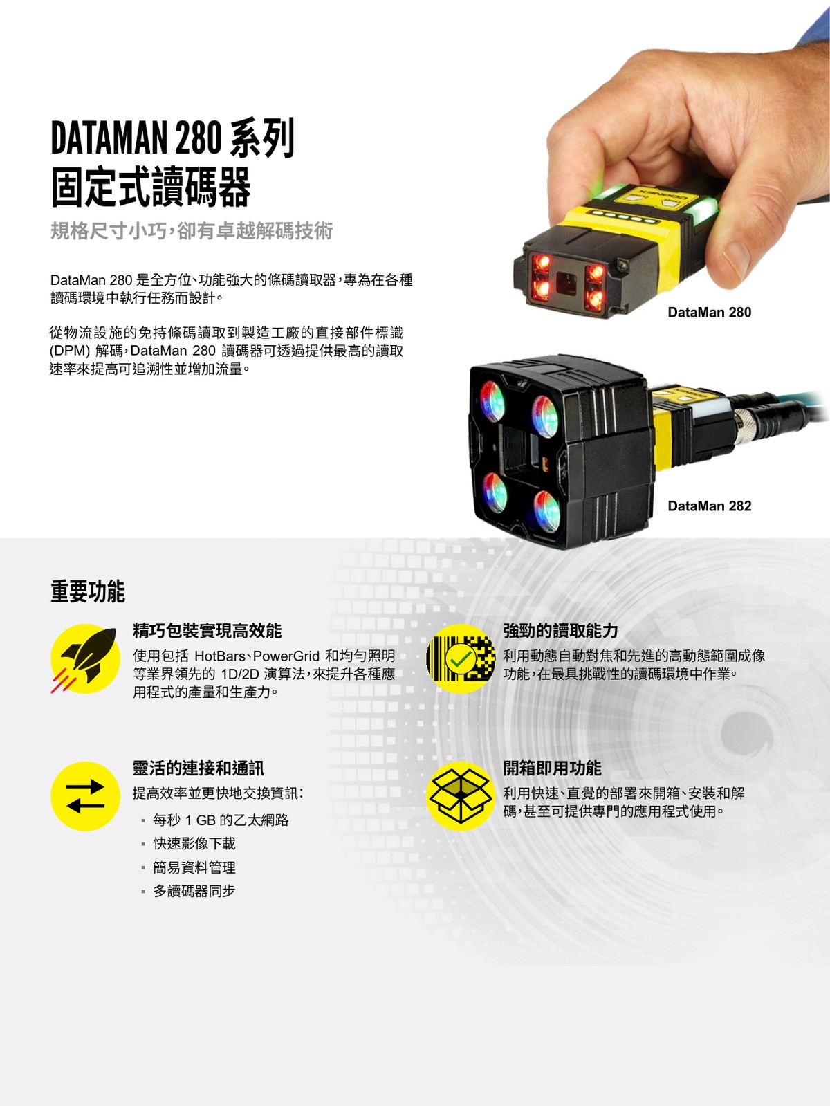 Cognex DataMan 280 系列固定式條碼讀取器 威視康 VSK