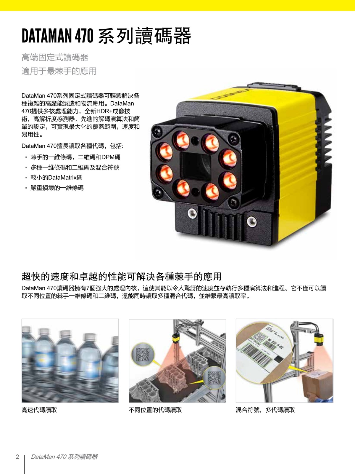 Cognex DataMan 470 系列固定式讀碼器 高端工業條碼掃描 威視康