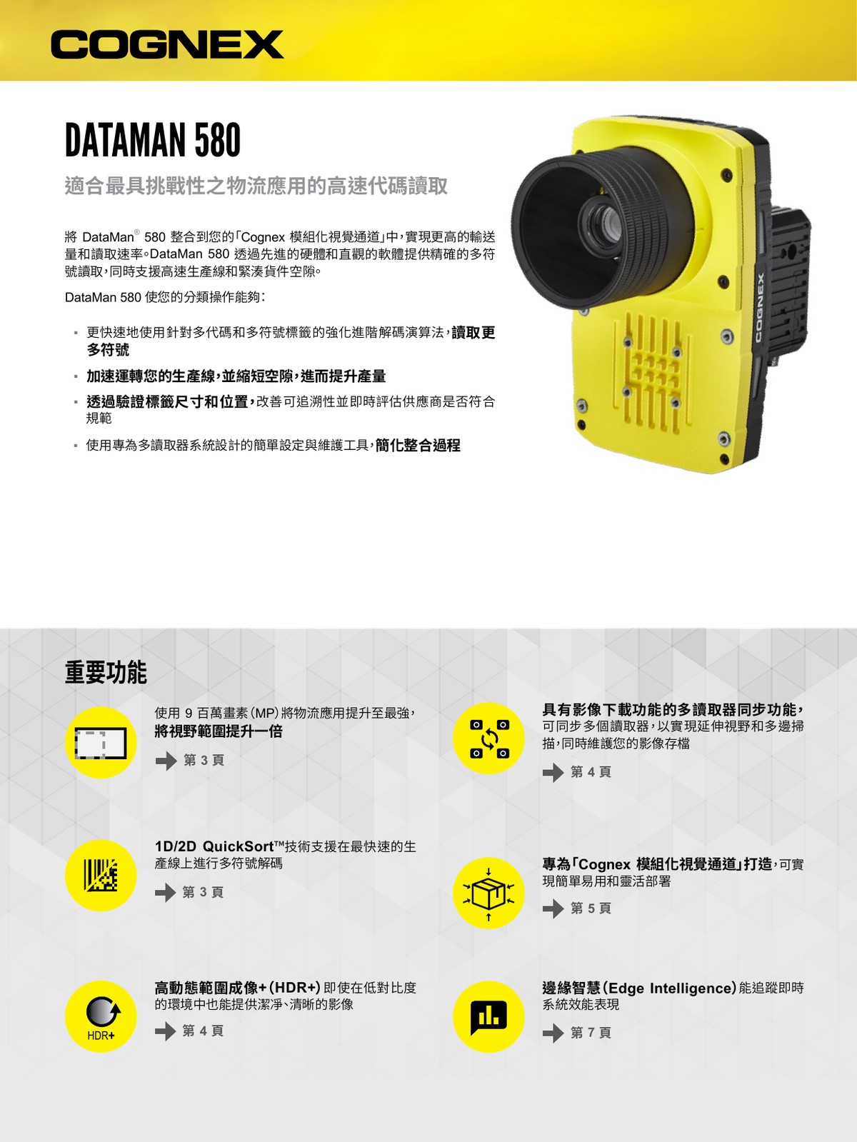 Cognex DataMan 580 高速物流固定式讀碼器 威視康 VSK