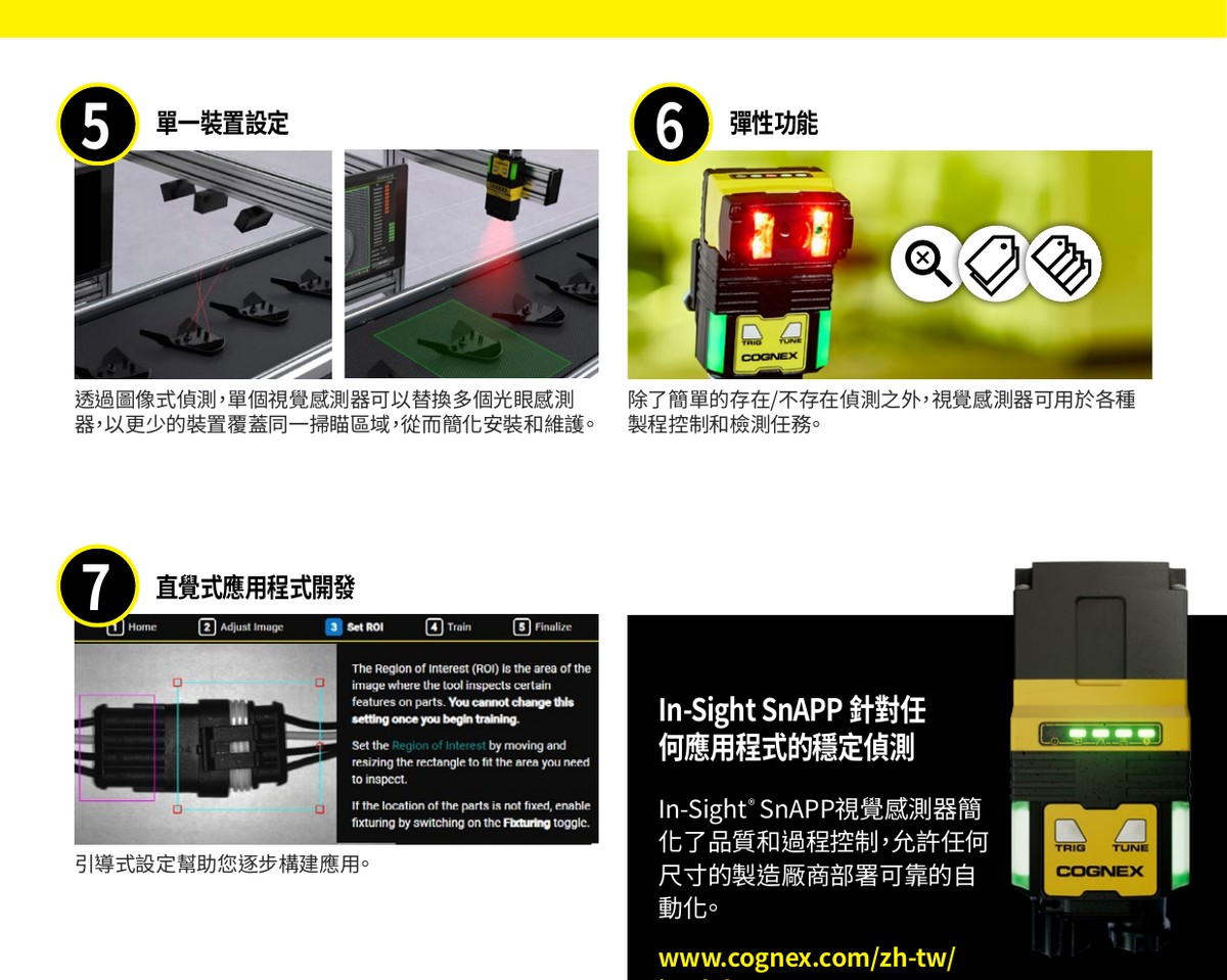 In-Sight SnAPP 單一裝置設定 彈性功能 直覺式應用程式開發